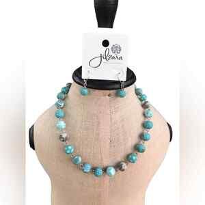 JILZARA Premium Clay Beads Necklace and Earrings Set